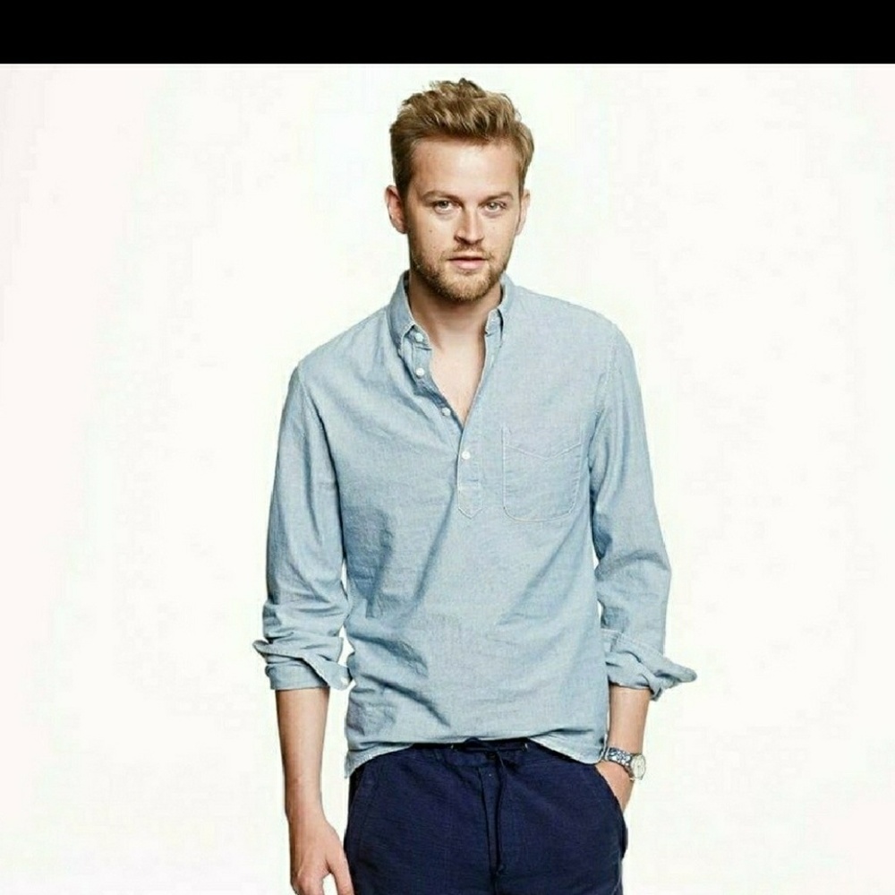 J crew Japanese Chambray Popover Men's